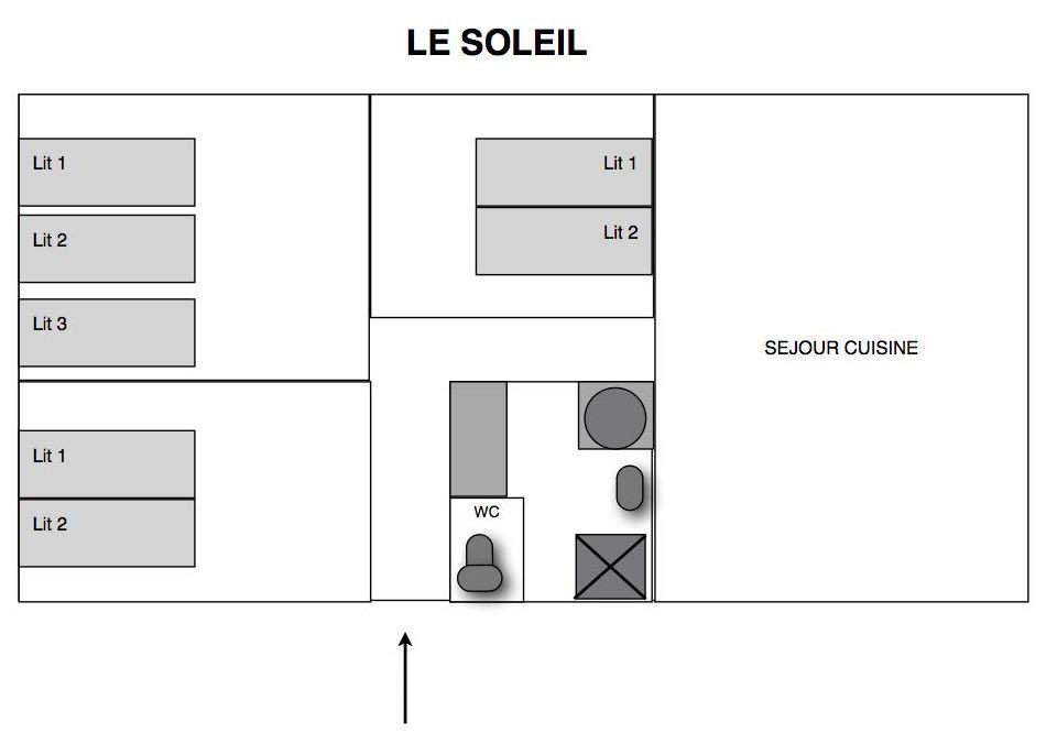 Plan du gîte Le Soleil